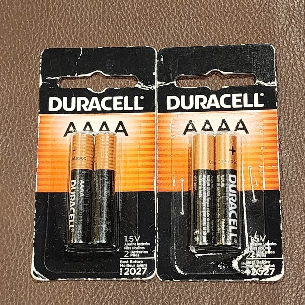 Duracell AAAA Batteries 4 Count 2-Pack 1.5V Alkaline LR8D425 E96 MN2500B2 2027